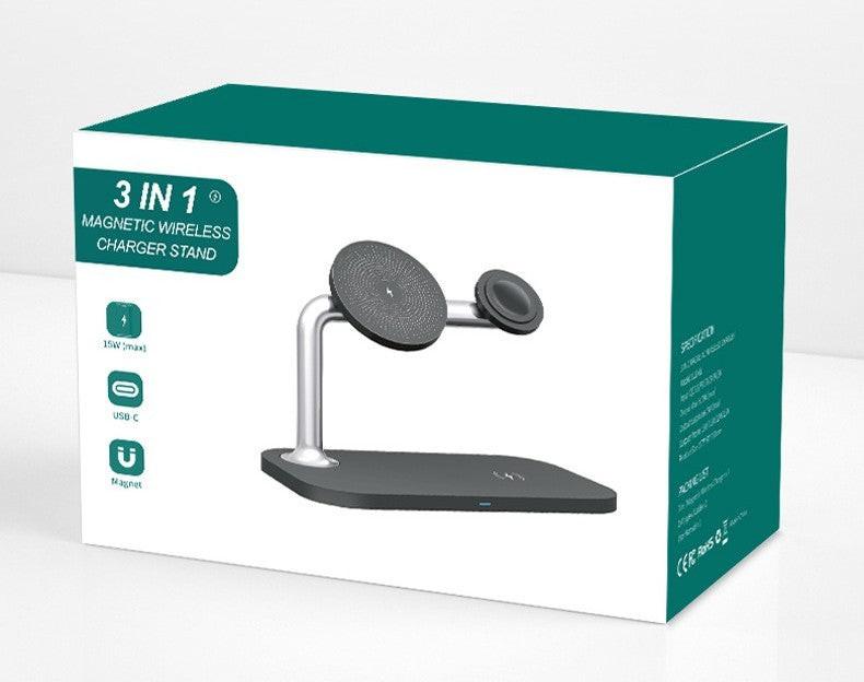 Magnetic 3-in-1 Wireless Charger.