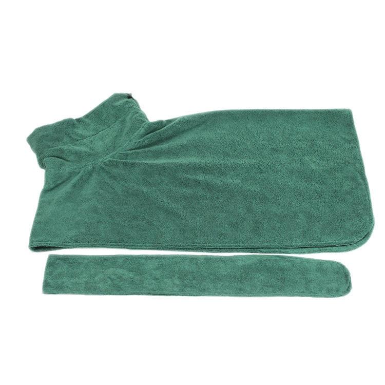 Absorbent Pet Bathrobe With Waist-wrapped Microfiber.