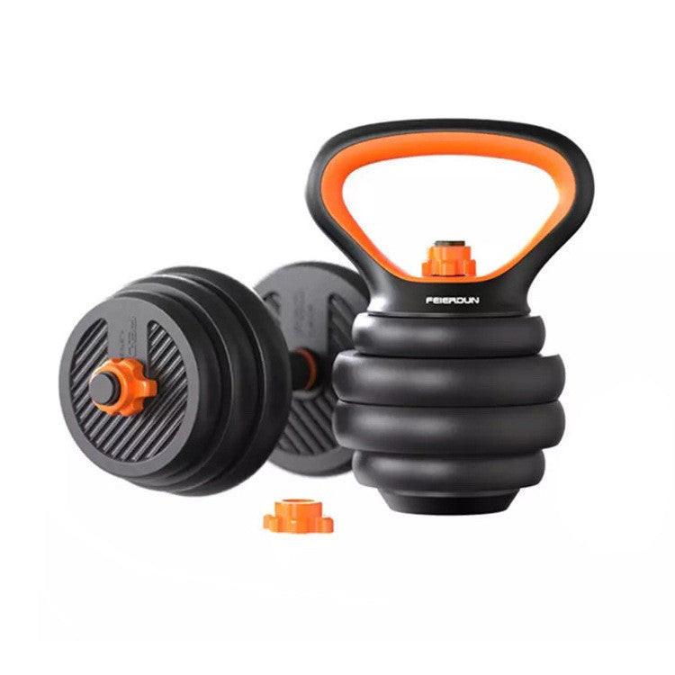 Dumbbells Kettlebells, Barbells Multifunctional Combination Six In One.