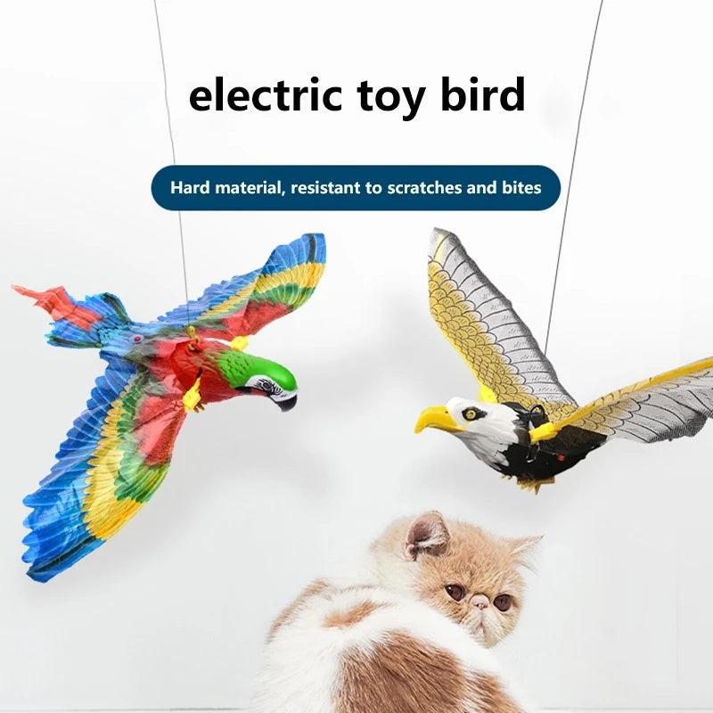 Simulation Bird Cat Interactive Pet Toys Hanging Eagle Flying Teasering Play Kitten Dog Toys Animals Cat Accessories Supplies.