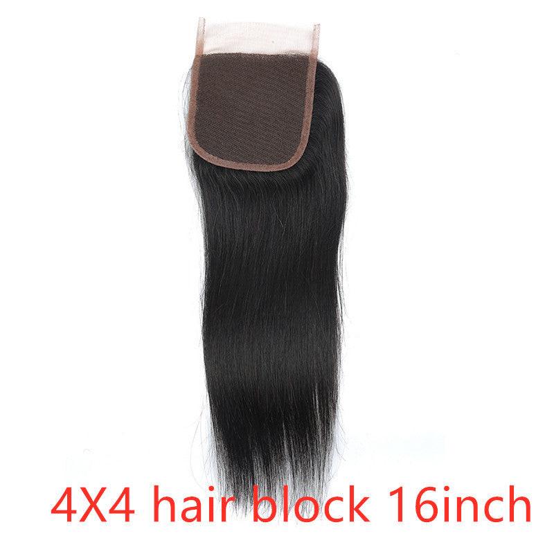 Real human hair straight wave human hair hair curtain natural color wig hair extension.