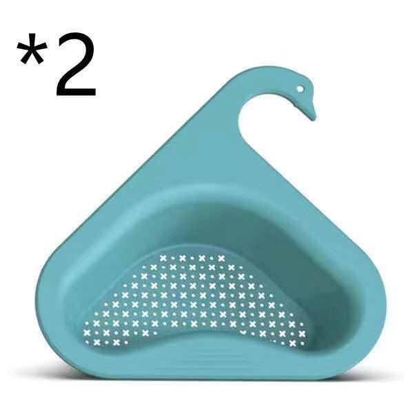 Household Sink Hanging Fruit And Vegetable Filter Water Drain Basket Kitchen Dry And Wet Separation Swan Drain Basket.