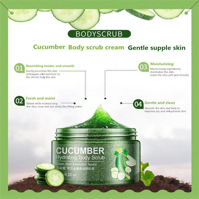 Cucumber skin beautiful white skin peels facial scrub.
