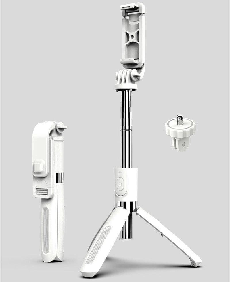 Compatible with Apple, Tripod Selfie Stick Mobile Universal Live Triangle Bracket One Bluetooth Selfie Artifact.