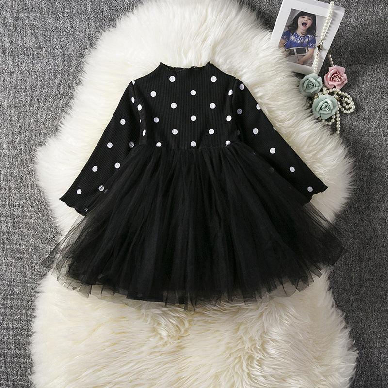 Baby Girls Spring Winter Long Sleeve Tutu Lace Dresses Infantil Newborn 1st Birthday Party Clothes Christening Gown Casual Wear.