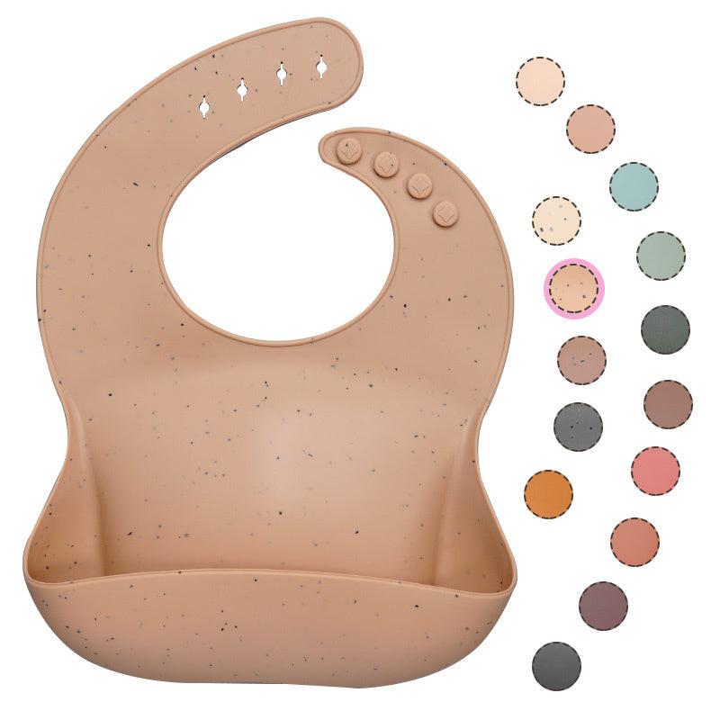 Soft Waterproof Silicone Baby Bib with Food Catcher, Baby Silicone Bib.
