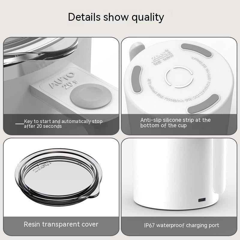 Portable Smart Magnetic Automatic Mixing Coffee Cup Rechargeable Rotating Home Office Travel Stirring Cup.