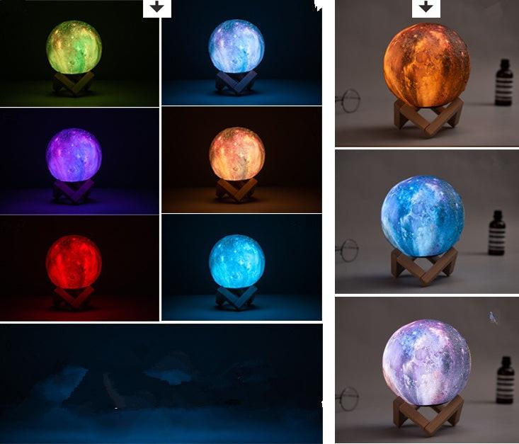 3D Printing Lunar Light Painting Creative Gift Night Light.