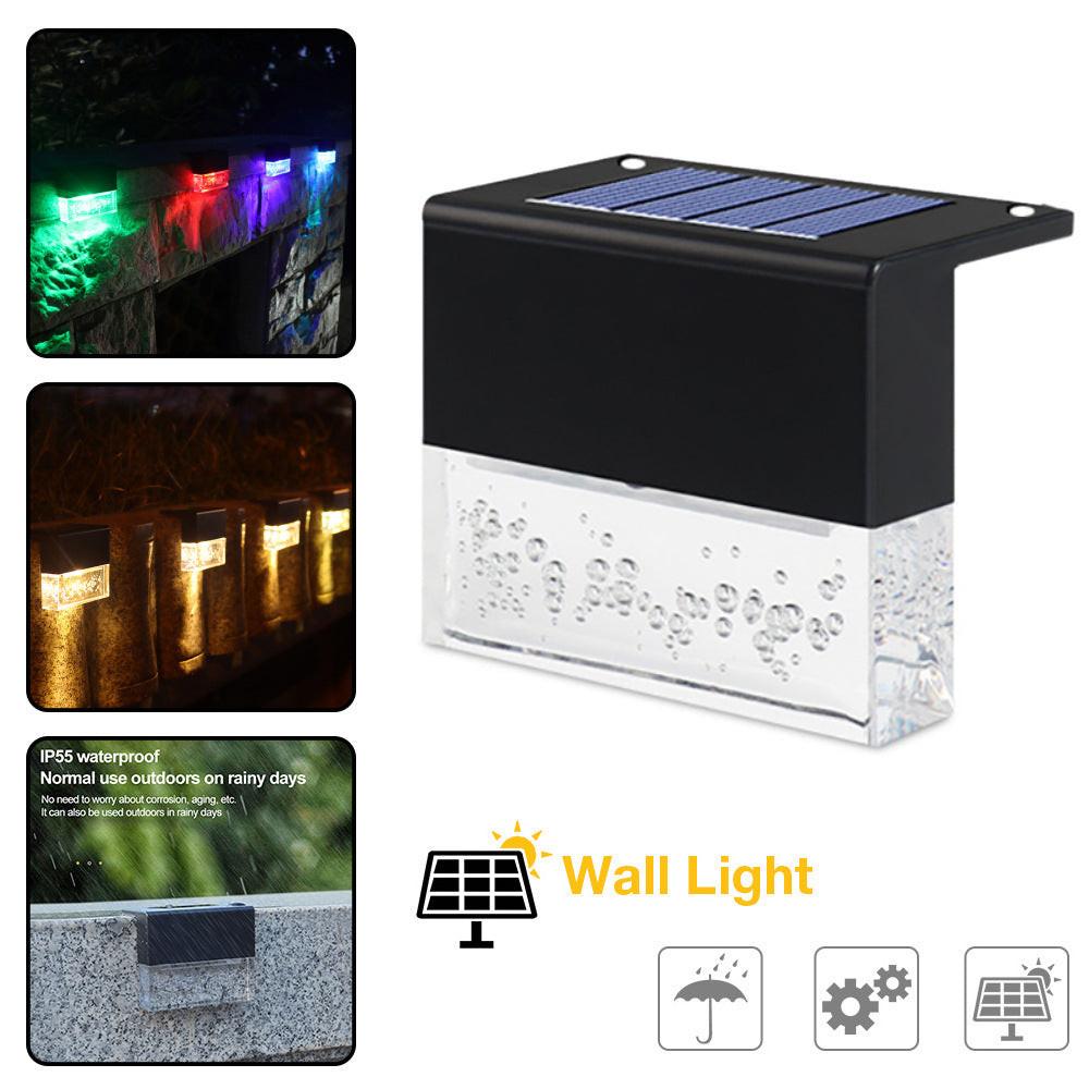 Waterproof New RGB LED Solar Light Step Fence Light.
