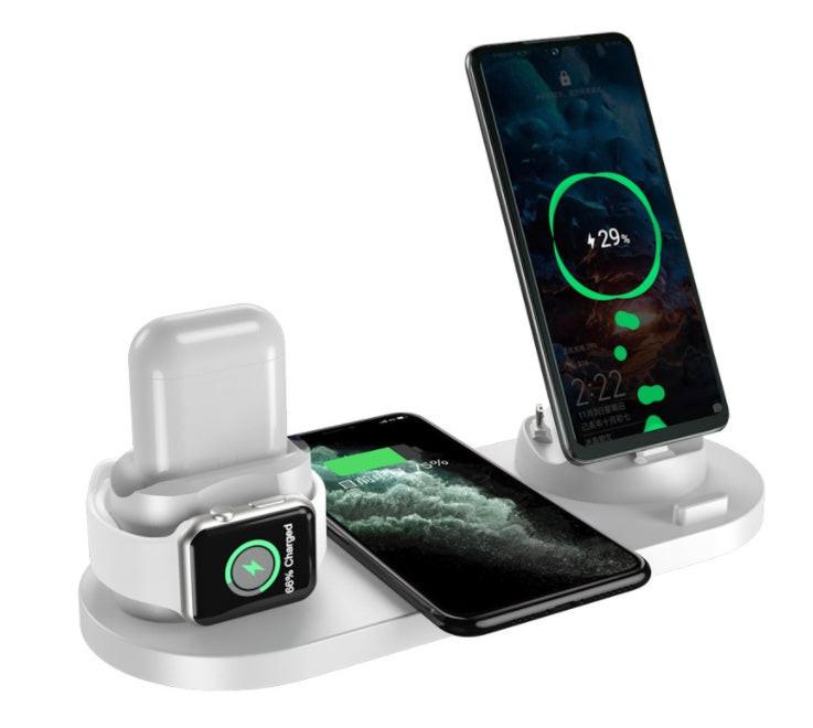 Wireless Charger For IPhone Fast Charger For Phone Fast Charging Pad For Phone Watch 6 In 1 Charging Dock Station.