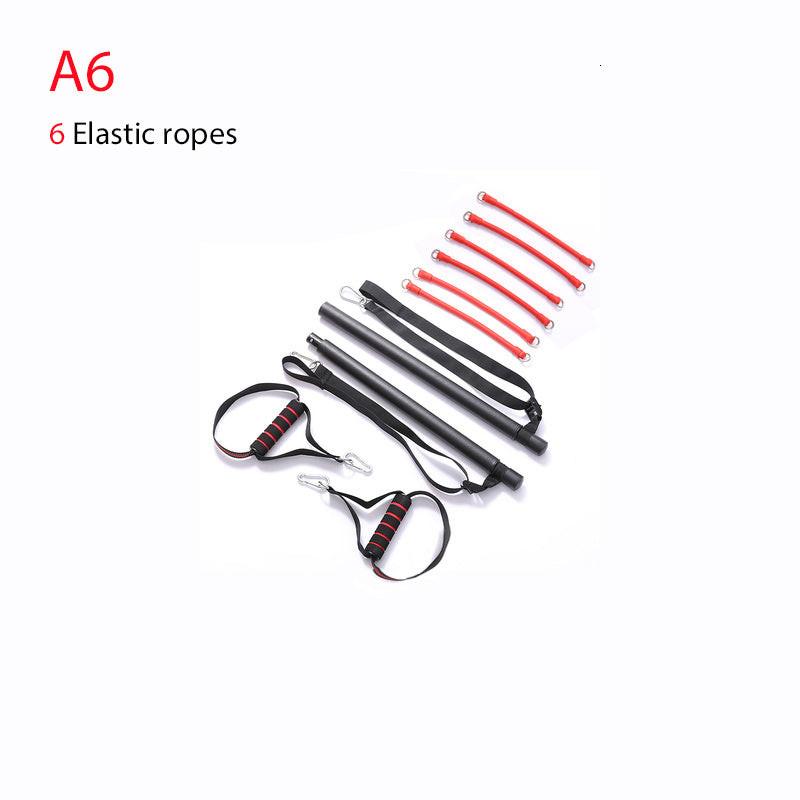 Body Workout Trainer Bar with Resistance Bands Rubber Buckles.