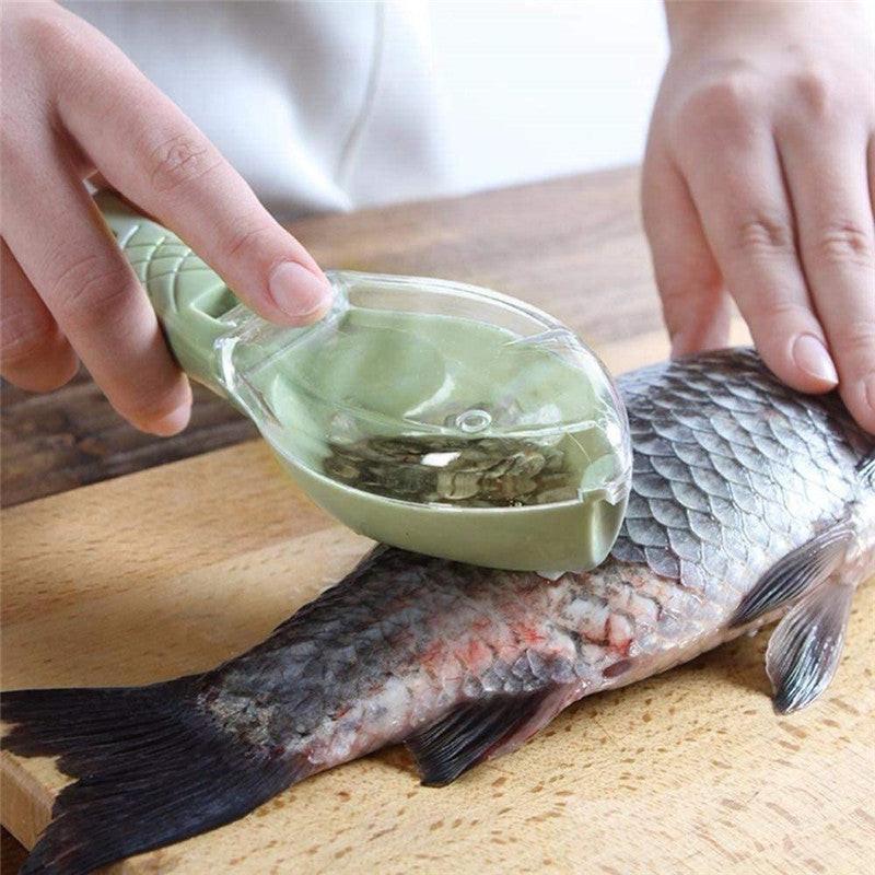 Fish Skin Brush Scraping Fish Scale Brush Grater Quick Disassembly Fish Knife Cleaning Peeling Skin Scraper Scraper Fish Scaler Kitchen Tools.