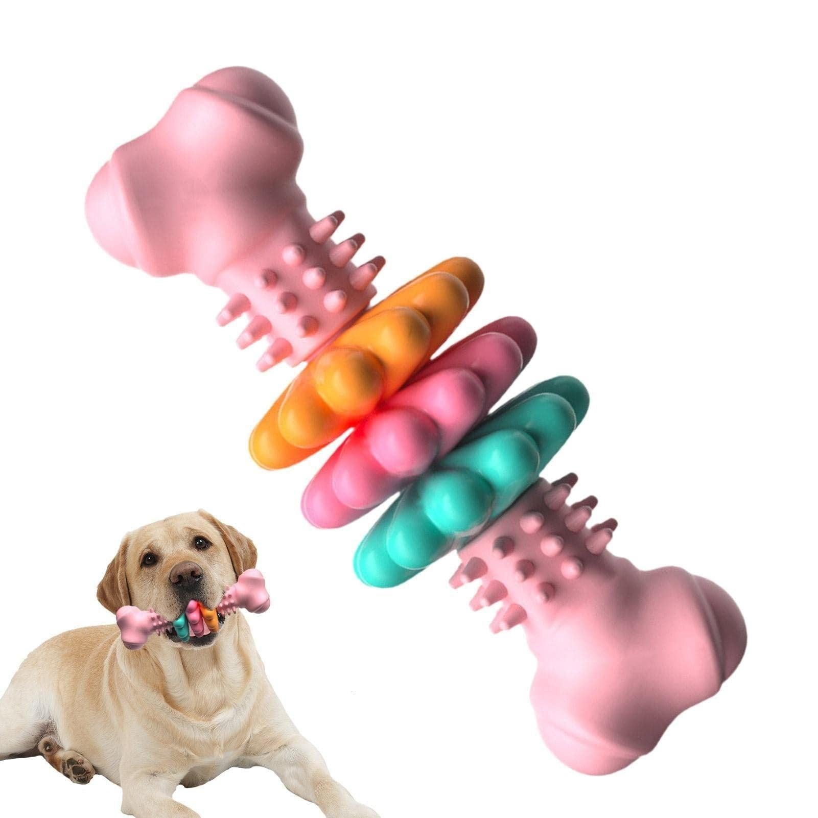 Dog Chew Toy Dog Bone Type  Dogs Teeth Cleaning Toys Indestructible TPR Bone Chewing Bite Resistant Teething Toys  Pet Products.