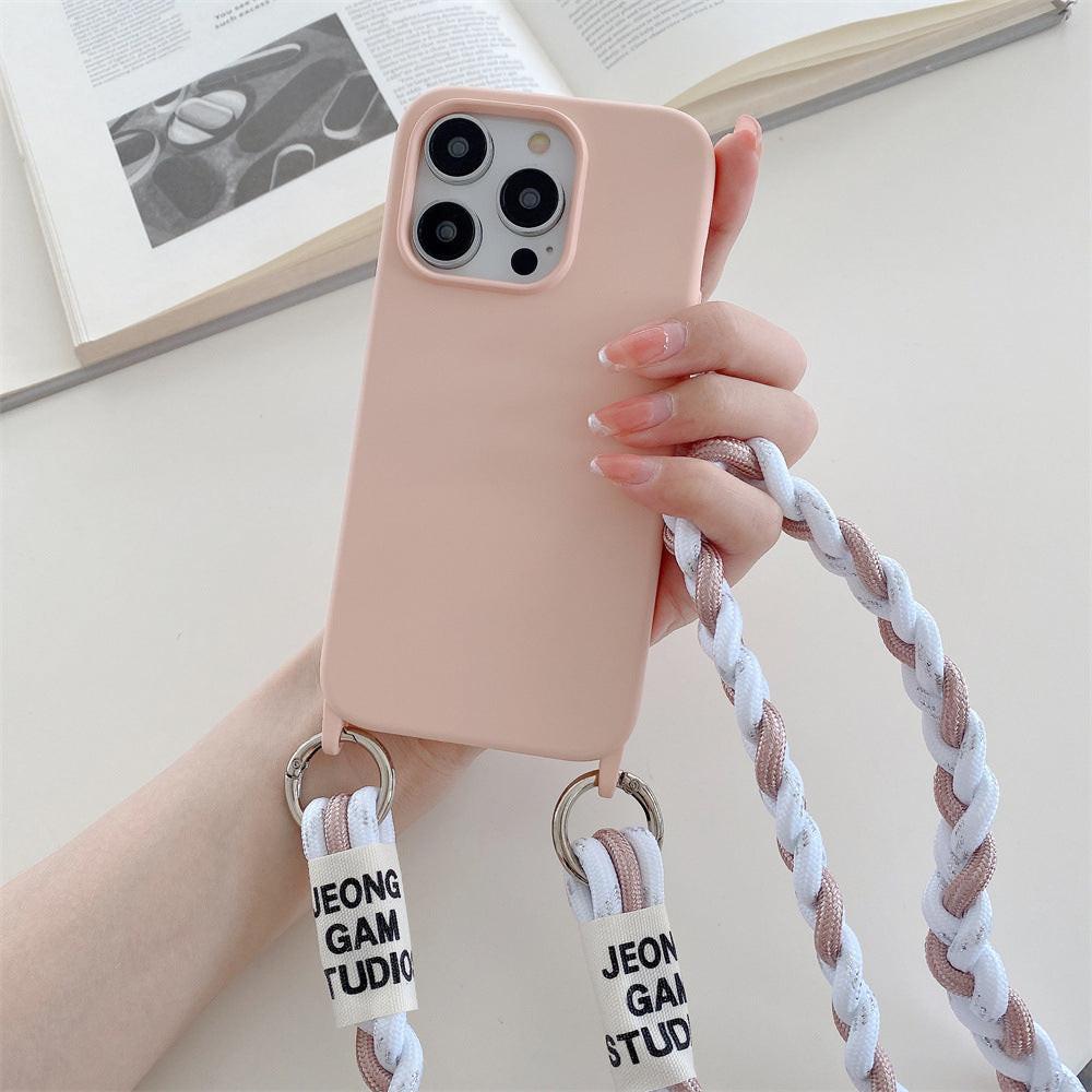 Back Woven Cross-body Lanyard Backer-card Accessories Phone Case.