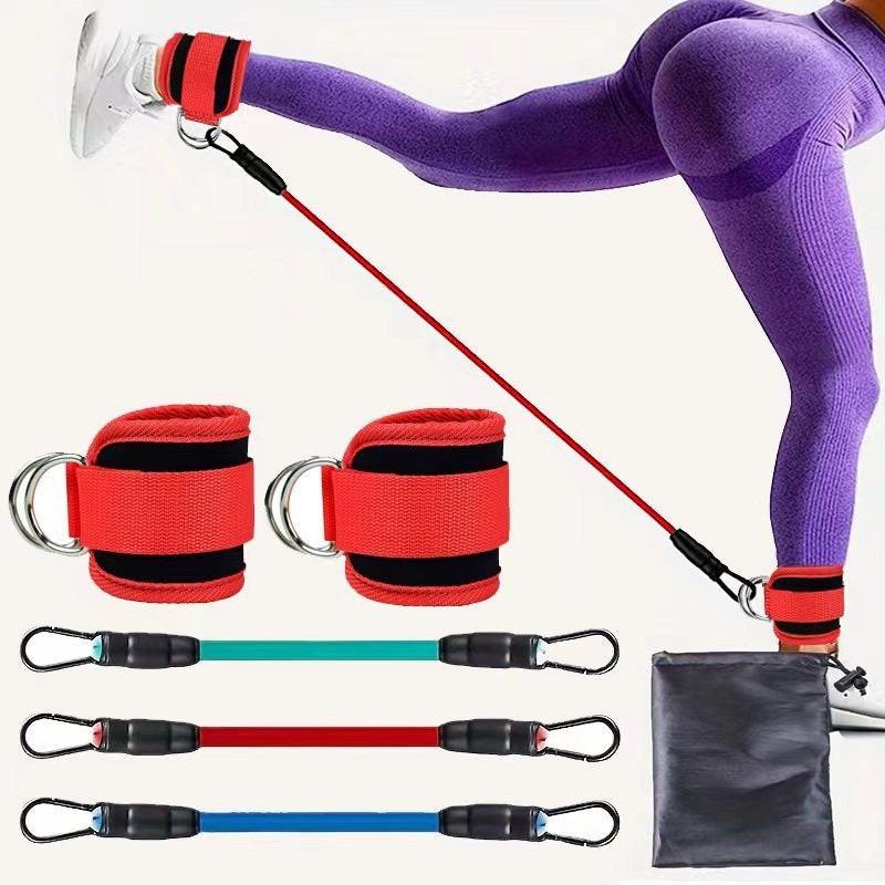 Ankle Strap Resistance Bands Hip Leg Strength Pull Rope Fitness Elastic Training Home Yoga Pilate Crossfit Workout Gym Equipment.