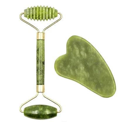 Natural Jade Roller Face Gua Sha Natural Stone Body Neck Massager Acupoint Eye Care Spa Massage Tools Massage Visage Lifting