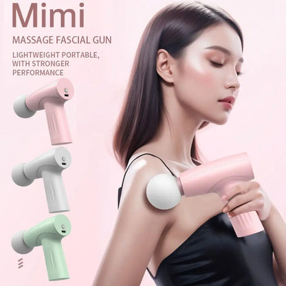 Mini Portable Fascial Massage Gun Vibration Massage Muscle And Compression Back Relaxation Gifts Neck Fitness Machine C2C6