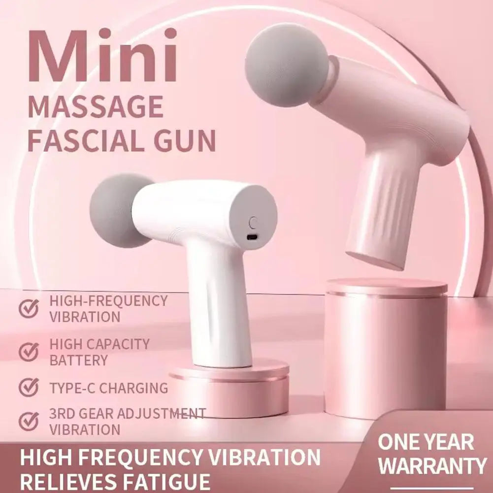 Mini Portable Fascial Massage Gun Vibration Massage Muscle And Compression Back Relaxation Gifts Neck Fitness Machine C2C6