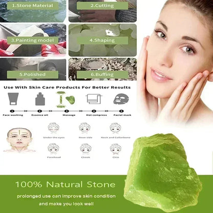 Natural Jade Roller Face Gua Sha Natural Stone Body Neck Massager Acupoint Eye Care Spa Massage Tools Massage Visage Lifting