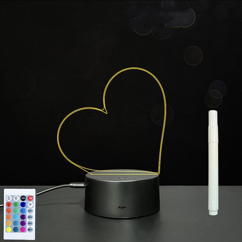 3D Acrylic Board Handwriting Message Board LED Light.