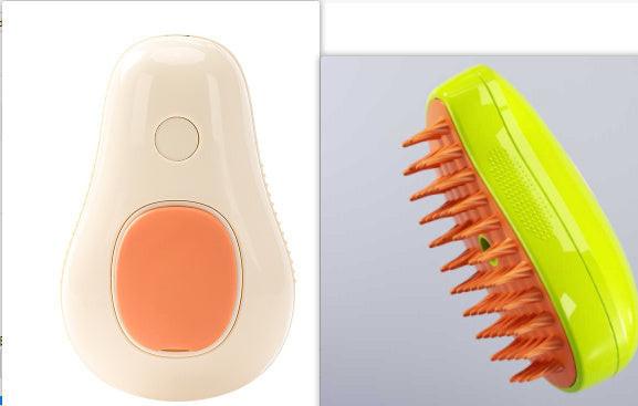 Steamy Cat Brush Cat Dog Grooming Comb Electric Self Cleaning Steam Cat Brush For Massage Avocado Shape Pet Spray Cat Grooming.