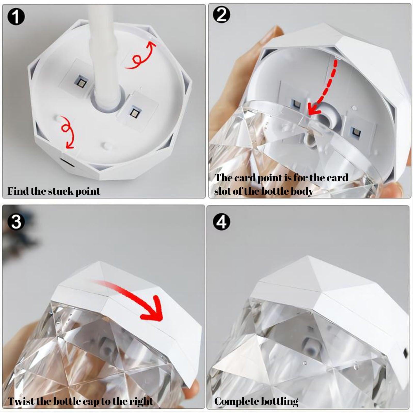 Crystal Lamp Air Humidifier Color Night Light Touch Lamp With Cool Mist Maker Fogger LED Atmosphere Room Decoration Home Decor Lights.