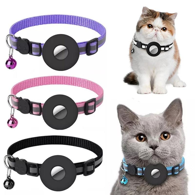 Reflective Collar Waterproof Holder Case For Airtag Air Tag Airtags Protective Cover Cat Dog Kitten Puppy Nylon Collar.