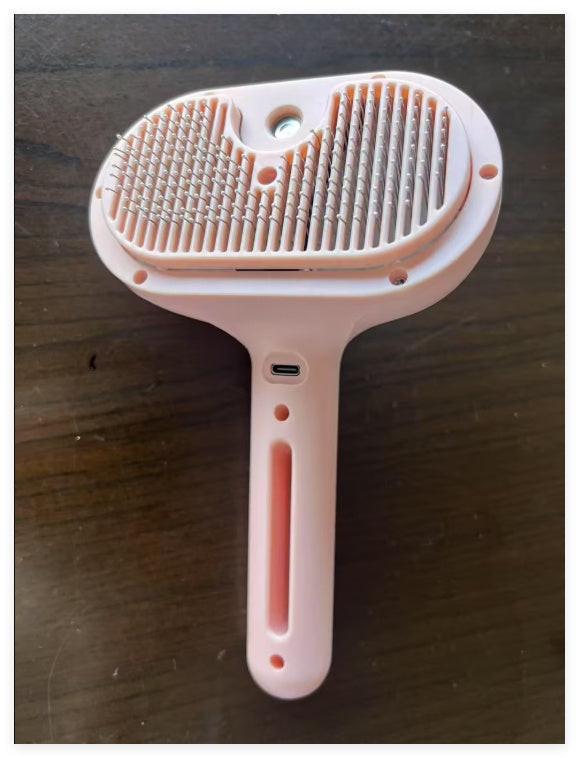 Pet Comb Self Cleaning Pets Hair Remover Brush For Dogs Grooming Tools Dematting Comb Built-in Mist Humidifier Pet Products.