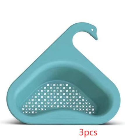 Household Sink Hanging Fruit And Vegetable Filter Water Drain Basket Kitchen Dry And Wet Separation Swan Drain Basket.