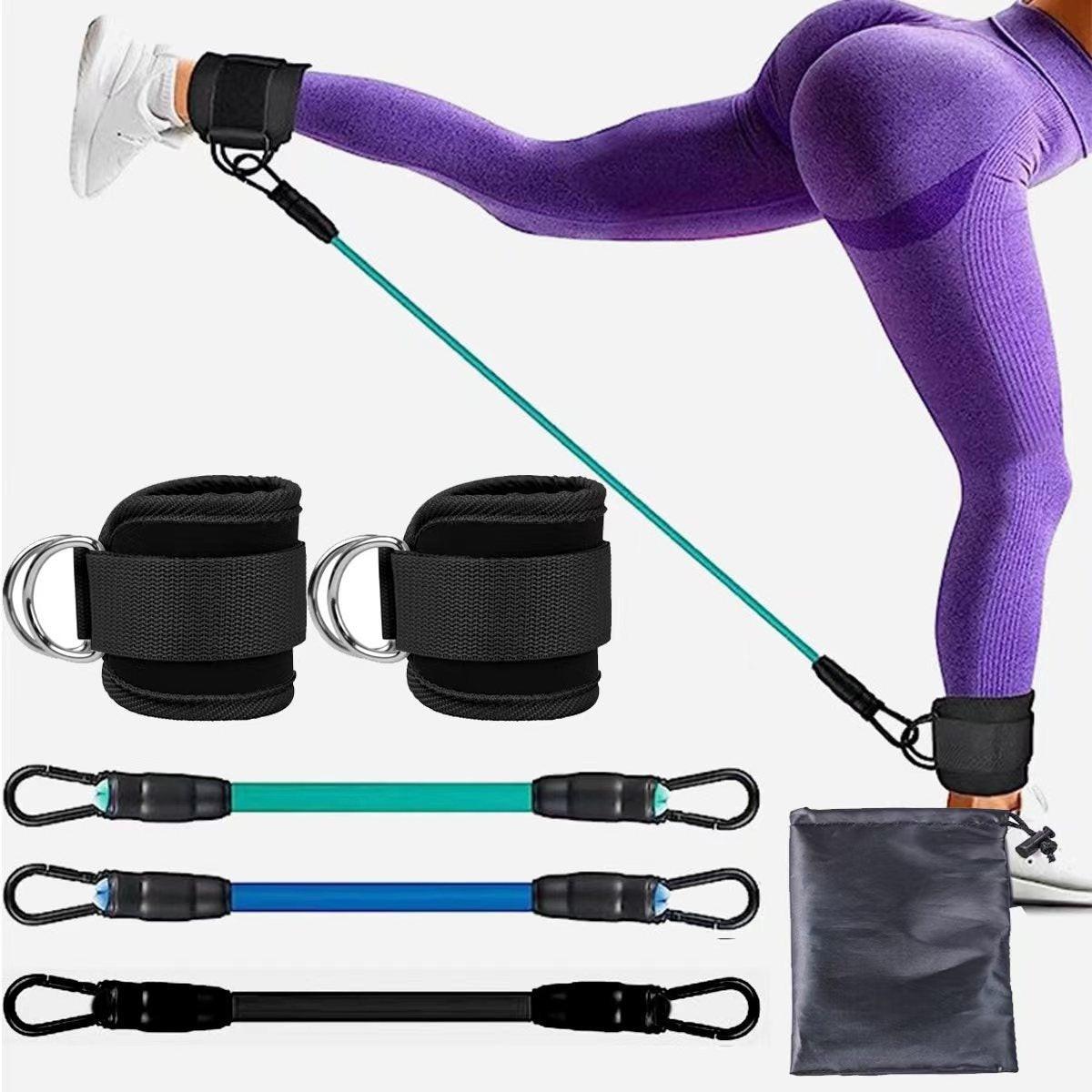 Ankle Strap Resistance Bands Hip Leg Strength Pull Rope Fitness Elastic Training Home Yoga Pilate Crossfit Workout Gym Equipment.