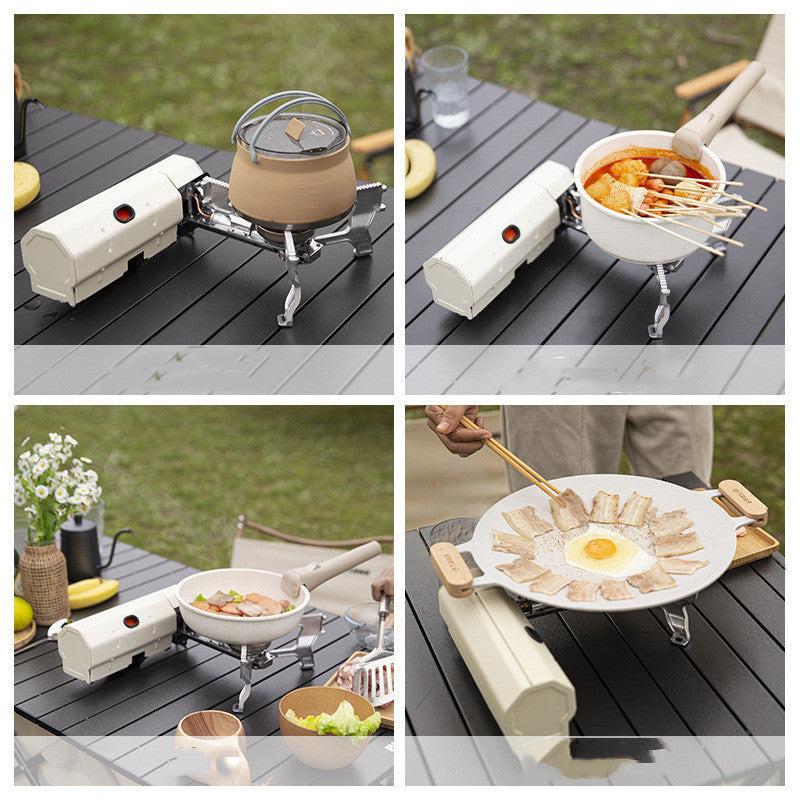 Camping Gas Stove Portable Folding Cassette Stove Outdoor Hiking BBQ Travel Cooking Grill Cooker Gas Burner Food Heating Tool Kitchen Gadgets.