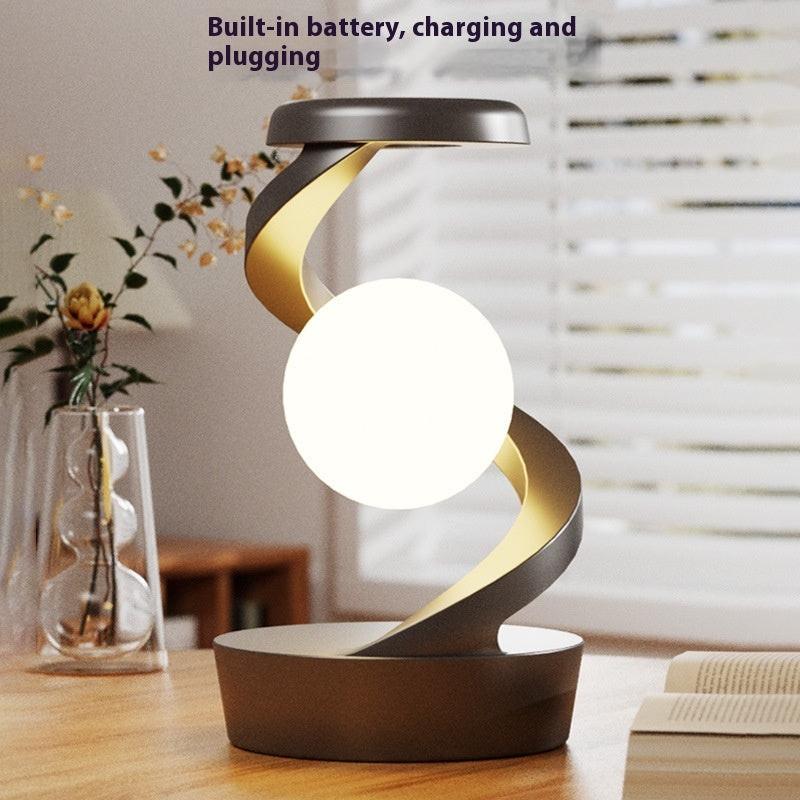 Rotating Moon Desk Lamp With Phone Wireless Charging Sensor Control Table Lamps Decorative Desktop Lamp Small Night Lamp Home Decor.