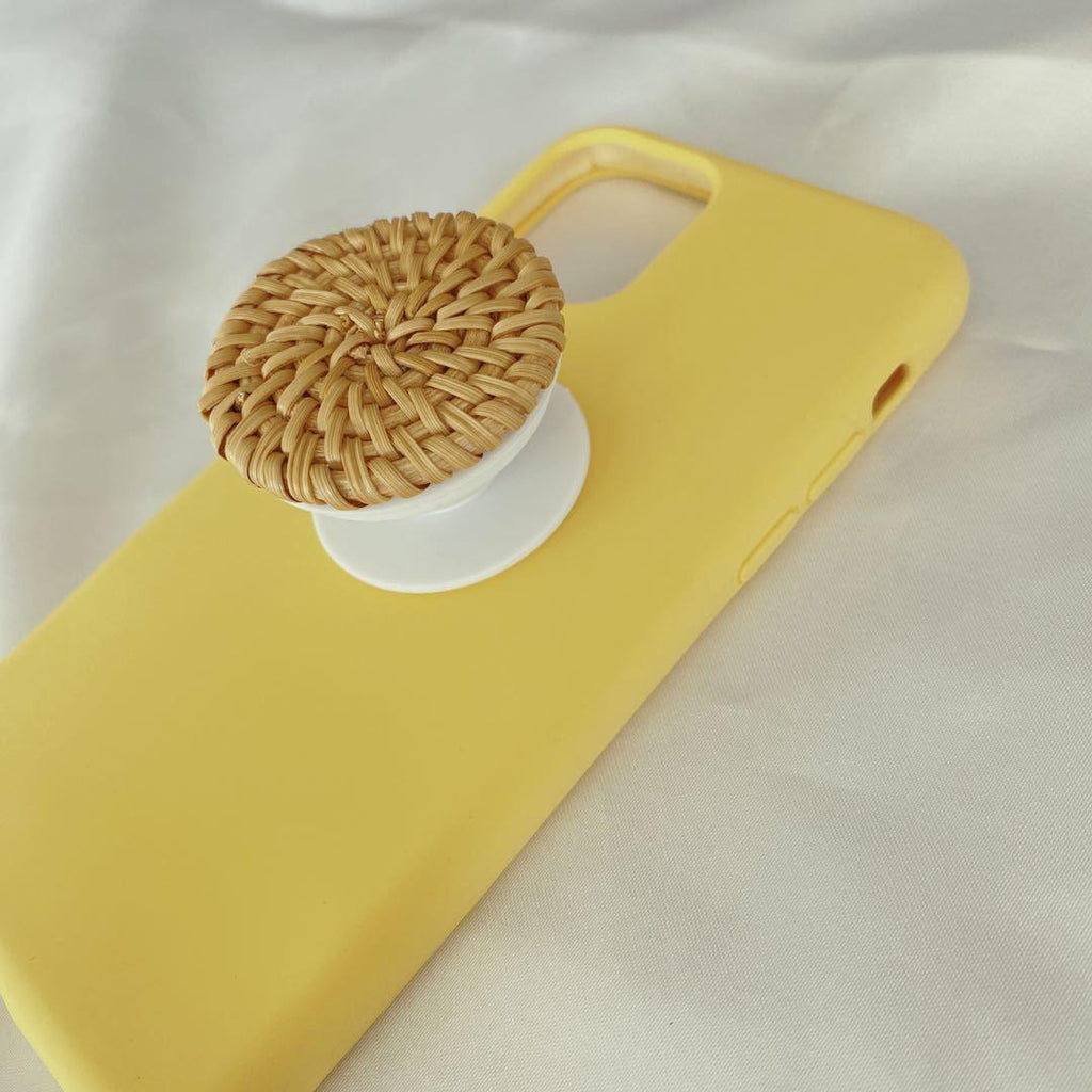 Bamboo Woven Telescopic Mobile Phone Folding Stand Gift Jewelry Accessories.