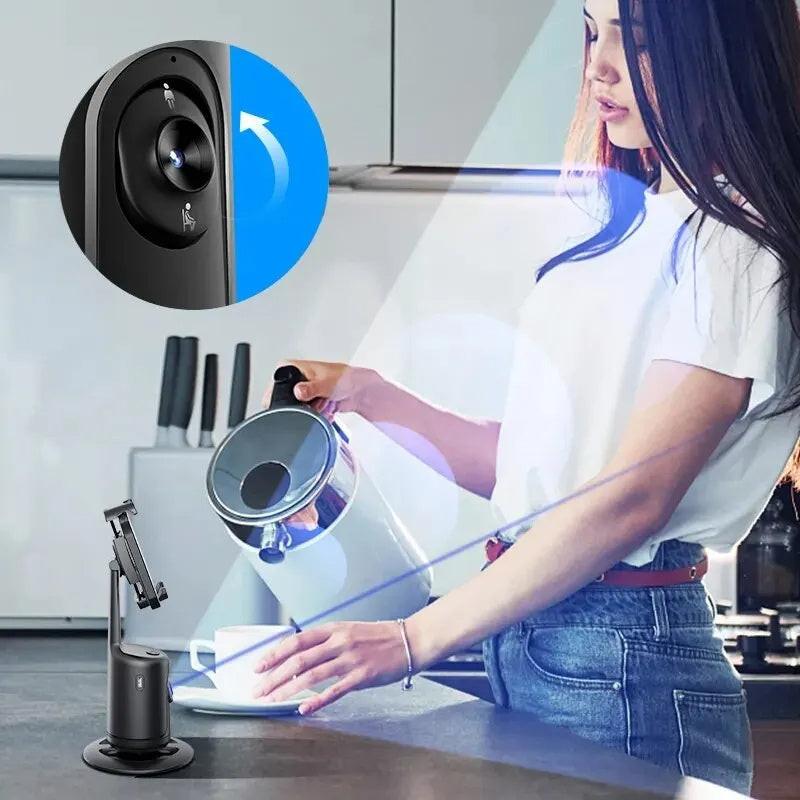 360 Auto Face Tracking Gimbal AI Smart Gimbal Face Tracking Auto Phone Holder For Smartphone Video Vlog Live Stabilizer Tripod.