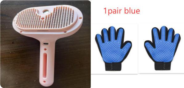 Pet Comb Self Cleaning Pets Hair Remover Brush For Dogs Grooming Tools Dematting Comb Built-in Mist Humidifier Pet Products.