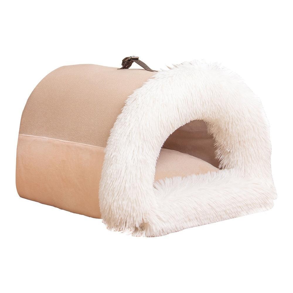 New Splice Portable Pet Nest Portable Autumn And Winter Warm Dog Nest Moisture-proof Long Fur Cat Nest Cross Border Pet Nest.