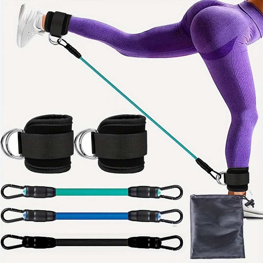 Ankle Strap Resistance Bands Hip Leg Strength Pull Rope Fitness Elastic Training Home Yoga Pilate Crossfit Workout Gym Equipment.