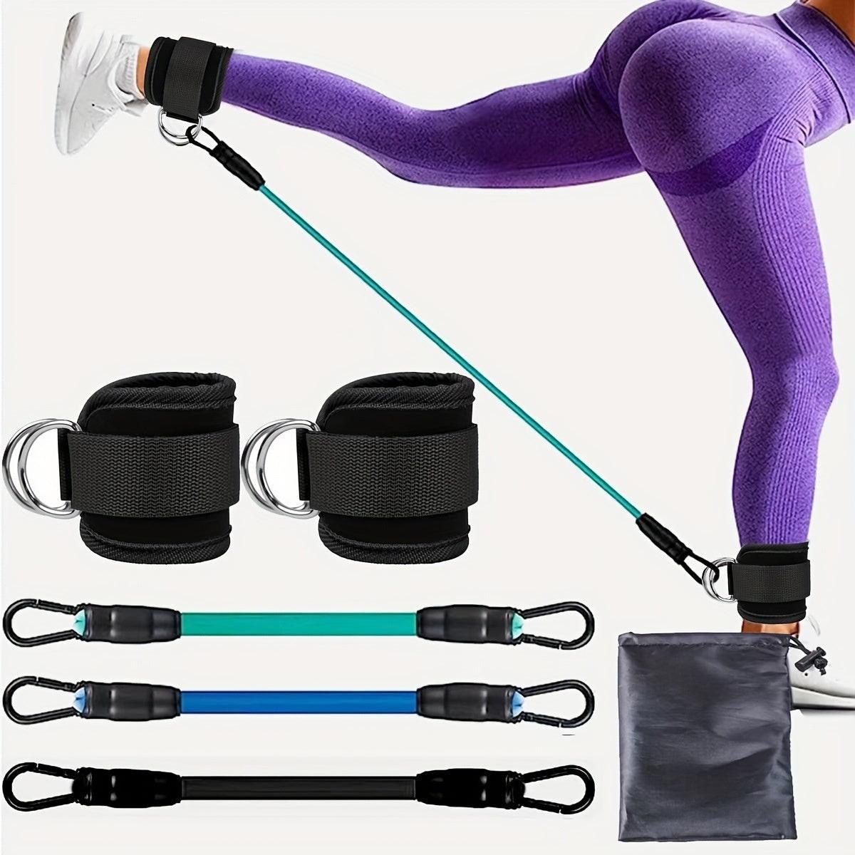 Ankle Strap Resistance Bands Hip Leg Strength Pull Rope Fitness Elastic Training Home Yoga Pilate Crossfit Workout Gym Equipment.