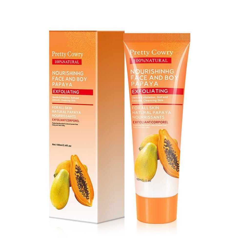 Cucumber Coconut Papaya Facial Exfoliating Gel Cream 100ml Body Cleansing.