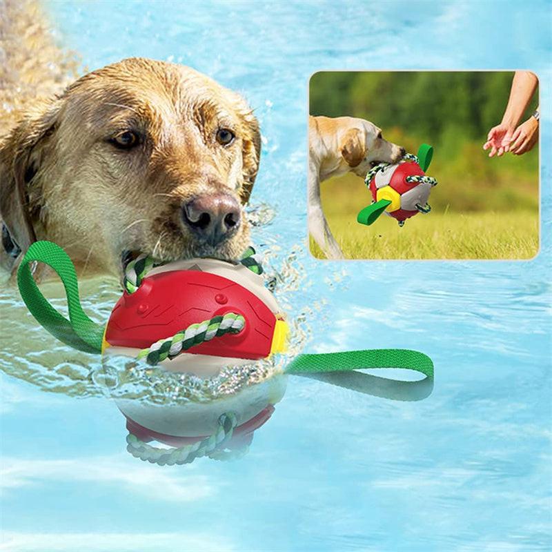 Interactive Dog Football Soccer Ball With Tabs Inflated Training Toy Outdoor Border Collie Balls Pet Products.