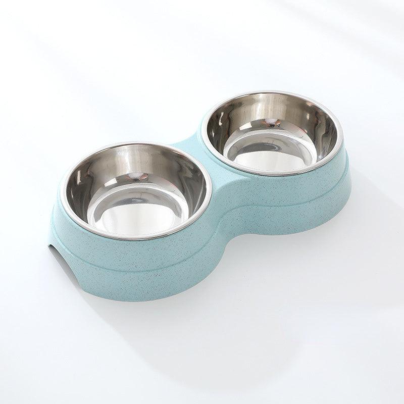 Double Pet Bowls Dog Food Water Feeder Stainless Steel Pet Drinking Dish Feeder Cat Puppy Feeding Supplies Small Dog Accessories.