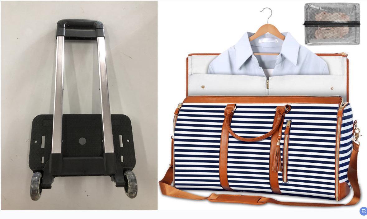 Large Capacity Trolley Travel Bag, Portable Folding Fitness Bag.