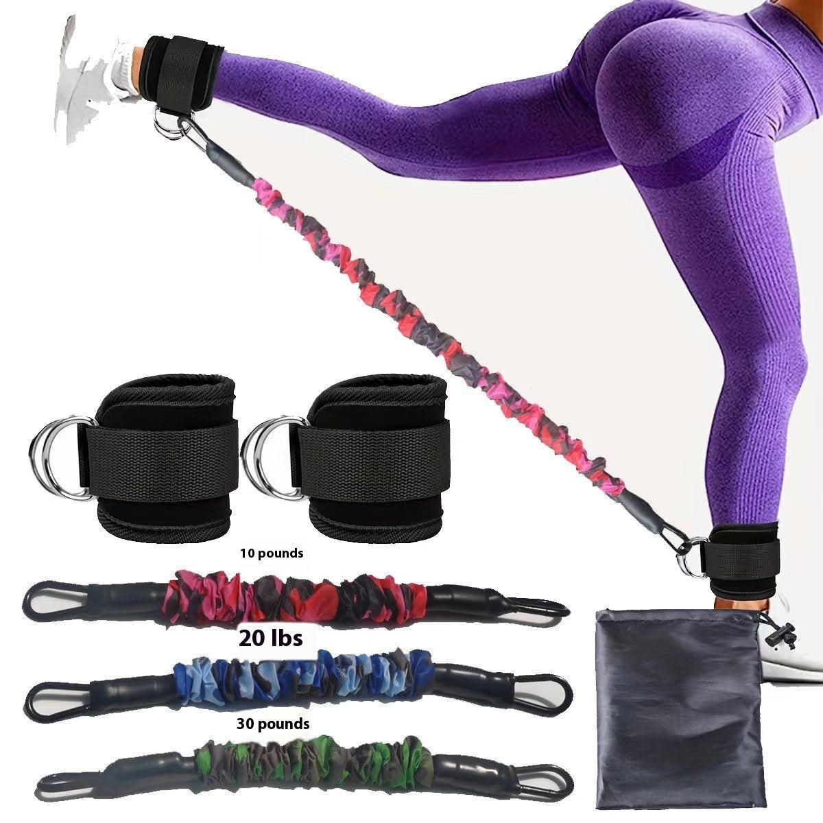 Ankle Strap Resistance Bands Hip Leg Strength Pull Rope Fitness Elastic Training Home Yoga Pilate Crossfit Workout Gym Equipment.