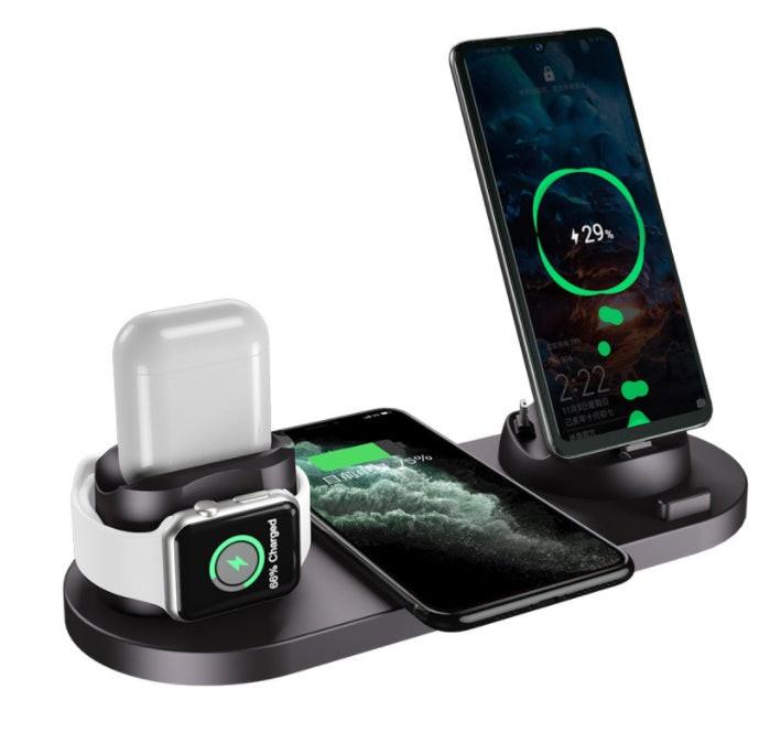 Wireless Charger For IPhone Fast Charger For Phone Fast Charging Pad For Phone Watch 6 In 1 Charging Dock Station.