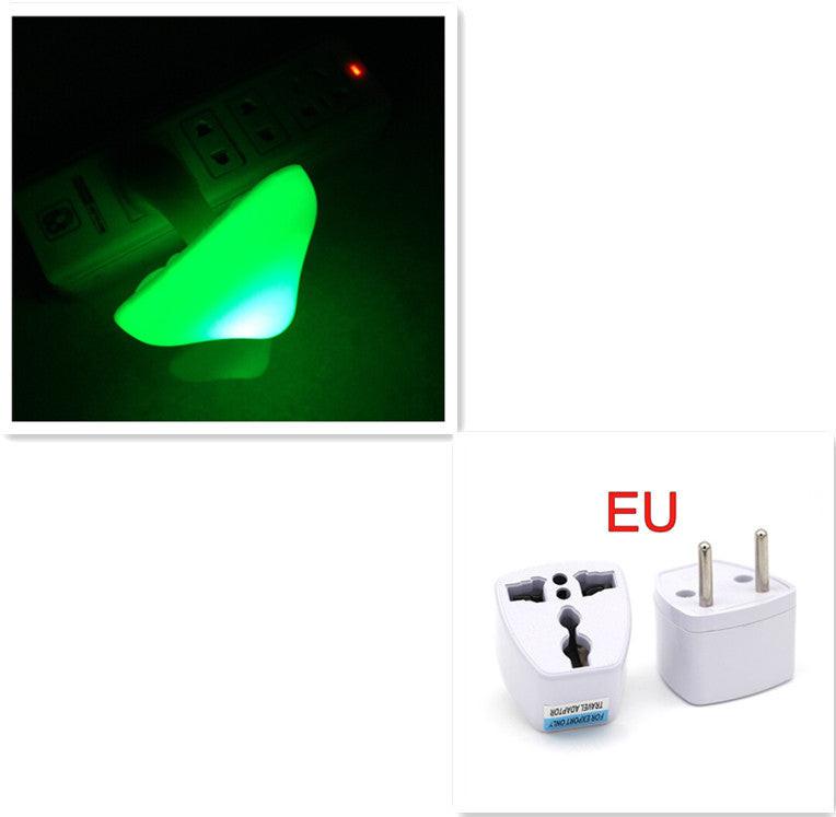 LED Night Light Mushroom Wall Socket Lamp EU US Plug Warm White Light-control Sensor Bedroom Light Home Decoration.