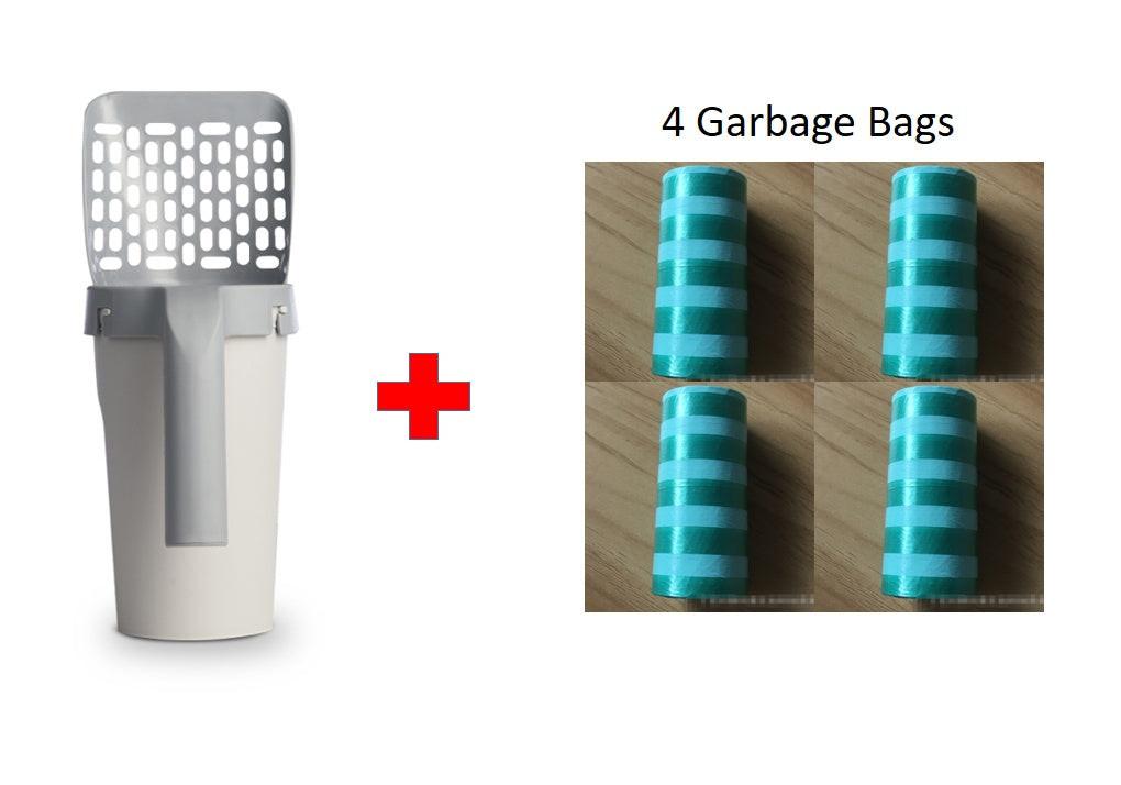 Storage Box Integrated Lazy Cat Litter Shovel Set.