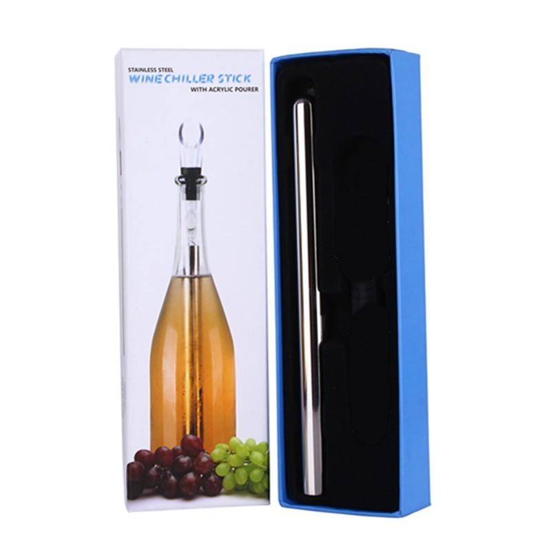 Wine Bottle Cooler Stick Stainless Steel Wine Chilling Rod Leakproof Wine Chiller Beer Beverage Frozening Stick Bar Tools.