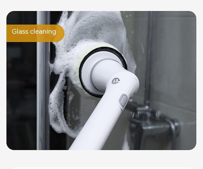 Electric Scrubber Cleaning Wall Long Handle Elbow Telescopic Multifunction Cleaning Brush.