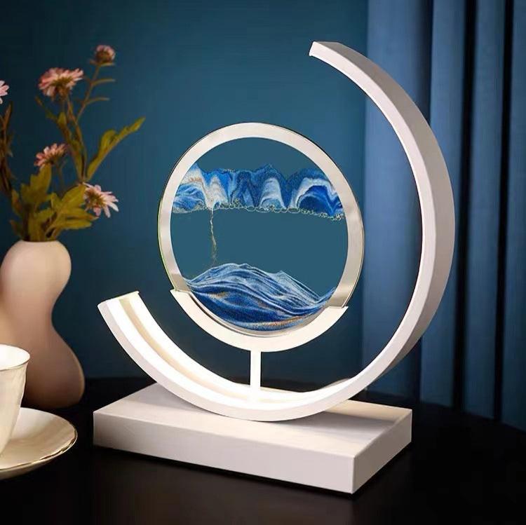 High-end Business Gifts Quicksand Painting 3D Living Room Decorations Lights Creative Lamp Led Lights.