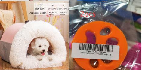 New Splice Portable Pet Nest Portable Autumn And Winter Warm Dog Nest Moisture-proof Long Fur Cat Nest Cross Border Pet Nest.